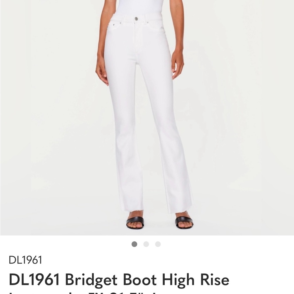 DL1961 Women's Bridget White Bootcut Jeans